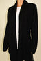 Karen Scott Womens Black Open Front Draped Cable Knit Cardigan Shrug Top Plus 2X