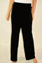 Alfani Women's Stretch Black Solid Pull On Wide Leg Velour Casual Pants Plus 3X