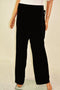 Alfani Women's Stretch Black Solid Pull On Wide Leg Velour Casual Pants Plus 3X