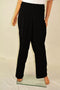 JM Collection Women Black Pull On Comfort Curvy Fit Trouser Dress Pant Plus 16W