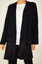 New Alfani Women's Black Open Front Faux-Fur Eyelash Cardigan Shrug Top Plus 3X