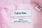 Calvin Klein Men's Pink Stripe Slim-Fit Non-Iron Office Dress Shirt 17 1/2 32/33