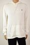 Polo Ralph Lauren Mens Long-Sleeve Off White Cotton Waffle-Knit Hoodie Sweater L