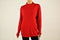 Karen Scott Women Mock Neck Long Sleeve Cotton Red Rib Knit Sweater Top Plus 1X