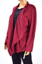 JM Collection Women's Purple Faux-Suede Draped Open-Front Cardigan Shrug Top 2XL