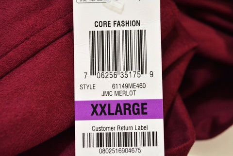 JM Collection Women's Purple Faux-Suede Draped Open-Front Cardigan Shrug Top 2XL