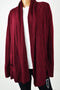 Karen Scott Women's Red Open Front  Draped Cable Knit Cardigan Shrug Top Plus 2X