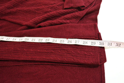 Karen Scott Women's Red Open Front  Draped Cable Knit Cardigan Shrug Top Plus 2X
