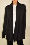 New Karen Scott Women's Draped Gray Open Front Cable Knit Cardigan Shrug Top XL