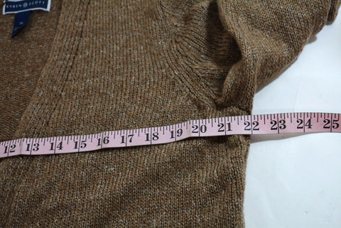 Karen Scott Womens Long Sleeve Brown Open Front Marled Knit Cardigan Shrug Top M