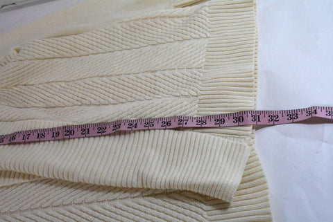 Charter Club Women's Shawl Collar Ivory Open Front Knitted Cardigan Shrug Top XL