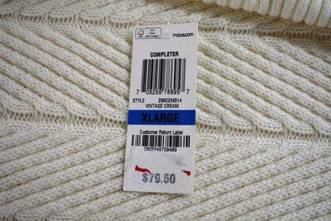 Charter Club Women's Shawl Collar Ivory Open Front Knitted Cardigan Shrug Top XL