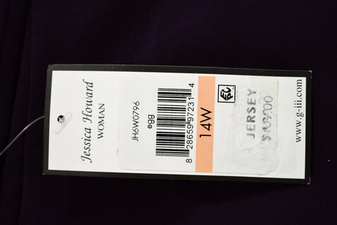New Jessica Howard Women's Stretch Purple Open Front Cardigan Shrug Top Plus 14W - evorr.com