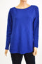 $109 Charter Club Women Boat Neck Long Sleeve Cashmere Blue Luxury Sweater Top M - evorr.com