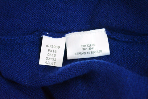 $109 Charter Club Women Boat Neck Long Sleeve Cashmere Blue Luxury Sweater Top M - evorr.com