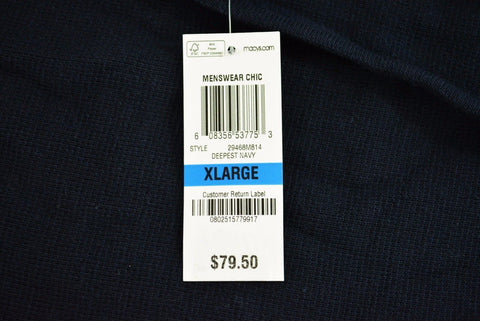 Charter Club Womens Sleeveless Cotton Blue Open front Vest Cardigan Shrug Top XL - evorr.com