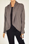 Alfani Women's Shawl Collar Long Sleeves Gray Ribbed Knit Cardigan Shrug Top XS