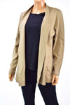 New JM Collection Women's Long-Sleeve Brown Front-Open Knit Cardigan Shrug Top L