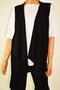 Calvin Klein Women's Stretch Black Draped Faux-Suede Knit Cardigan Shrug Plus 2X