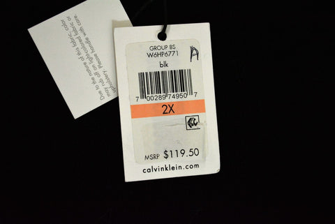 Calvin Klein Women's Stretch Black Draped Faux-Suede Knit Cardigan Shrug Plus 2X