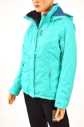 $230 New Gerry Women's Blue Lagoon Seam-Sealed Hooded Full-Zip Active Jacket XS