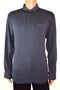Tasso Elba Men's Henley Long Sleeve Cotton Gray Paisley Trim Polo Rugby Shirt S - evorr.com