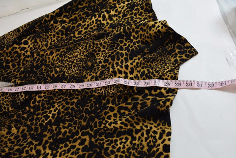 New Grace Element Women's Stretch Cheetah Printed Draped Cardigan Shrug Top 12 - evorr.com
