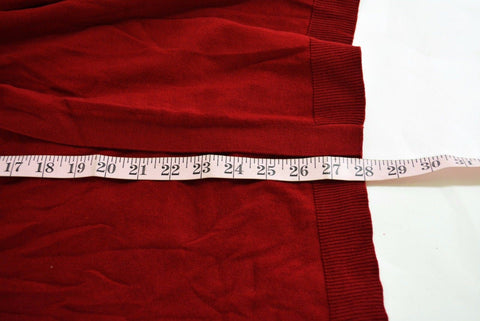 Karen Scott Womens 3/4 Sleeve Red Open Front Buttoned Cuff Cardigan Shrug Top L