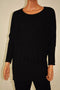 Thalia Sodi Women Dolman Sleeve Metallic Black Pleated Knit Poncho Sweater Top L