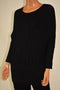 Thalia Sodi Women Dolman Sleeve Metallic Black Pleated Knit Poncho Sweater Top L