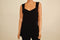 New INC Concepts Womens Sleeveless Stretch Black Ruched Side Tunic Blouse Top XL