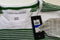 New Tommy Hilfiger Men's Short Sleeve Crew Neck Cotton Green Striped T-Shirt XL - evorr.com