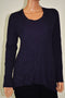 Style&Co Women Scoop Nk Purple Handkerchief Hem Ribbed Knit Hi-Lo Sweater Top XL - evorr.com