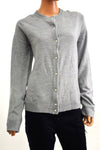 New Karen Scott Womens Long Sleeve Gray Ribbed Button-Down Cardigan Shrug Top XL