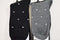 HUGO BOSS Men's Lot of 2 Pair Cotton Black Gray Dotted Crew Dress Socks One Size