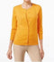 August Silk Women Long Sleeve Silk Blend Yellow Button-Down Cardigan Shrug Top M
