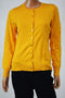 August Silk Women Long Sleeve Silk Blend Yellow Button-Down Cardigan Shrug Top M