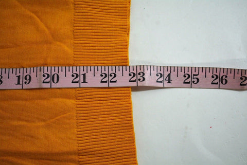 August Silk Women Long Sleeve Silk Blend Yellow Button-Down Cardigan Shrug Top M