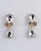 2" Long Clear Double Teardrop Earrings