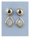 2 PC faux stone earrings