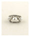 Adjustable pearl and rhinestones ring