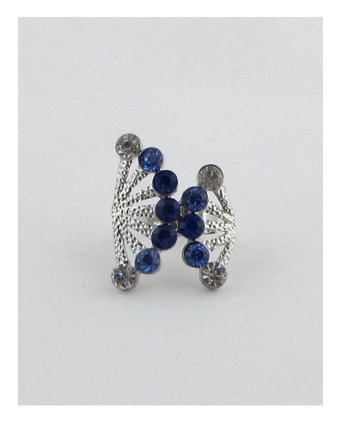 Adjustable rhinestone fan ring - evorr.com