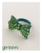 Adjustable multi color rhinestone bow ring