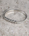 Beaded Two-row Crystal Metal Bangle Bracelet