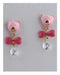 Bear face and bow earrings - evorr.com