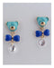Bear face and bow earrings - evorr.com
