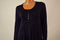Style&Co Womens Henley Long Sleeve Stretch Purple Pintucked Pleated Blouse Top S - evorr.com