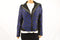 INC Concepts Women's Long-Sleeves Blue Lace Front-Zip Layered Moto Jacket Coat L