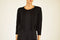 Alfani Women 3/4 SLV Black Faux-Fur-Trim Open-Front Cardigan Bolero Shrug Top S