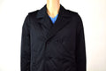 $228 New Nautica Men Black Notch Collar Double Breasted Stealth Peacoat Jacket S - evorr.com